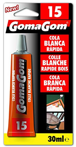 GOMAGOM - Colle blanche rapide bois 30 ml - Numéro 15