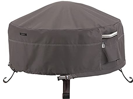 Classic Accessories Ravenna Water-Resistant 36 Inch Round Fire Pit Cover, Outdoor Firepit Cover