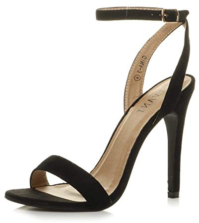 AJVANI high heel ankle strap barely there strappy sandals shoes size 5 38