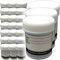 Qualicare 24 x 60ML LABELLED SPECIMEN UNIVERSAL WHITE LID POLYPROPYLENE SAMPLE TEST LAB CLEAR BOTTLE CONTAINERS