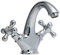 ZXC Retro Bad Waschbecken Armatur Nostalgie Mischbatterie mit Kreuzgriffen in Chrom