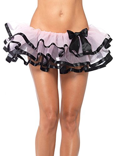 Leg Avenue A1716 - Geschichteter Chiffon Petticoat, Einheitsgröße, rosa