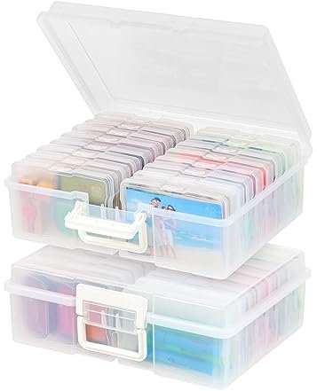 IRIS 4 x 6 Photo and Embellishment Craft Keeper, Polyvinyl Chloride, 16 Cases (2 Pack)
