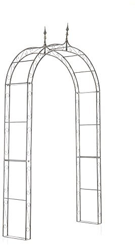 CLP Arco da Giardino Lenz in Ferro - Supporto Piante Rampicanti Rustico Nostalgico - Sostegno per Fiori Largh Passaggio 128 cm I Pergolato da Gi, Colore:Bronzo