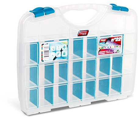 Tayg 022593 Collection Nr.22 Sortimentskasten 22 Home / 312 x 238 x 51 mm/bis zu 26 Fächer/blau-transparent,