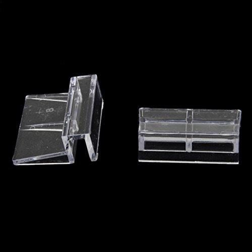 4X Aquarium Clips Starke Unterstützung Halterung für Aquarium Fish Tank Behälter, Kunststoff - 12mm