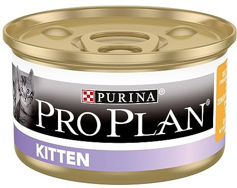 PURINA PRO PLAN Junior Katze, Mousse mit Huhn, 24 Dosen à 85 g