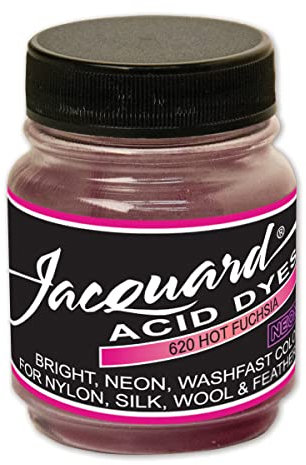 Jacquard Acid Dye for Wool, Silk and Other Protein Fibers, 1/2 Ounce Jar, Concentrated Powder, Hot Fuchsia 620