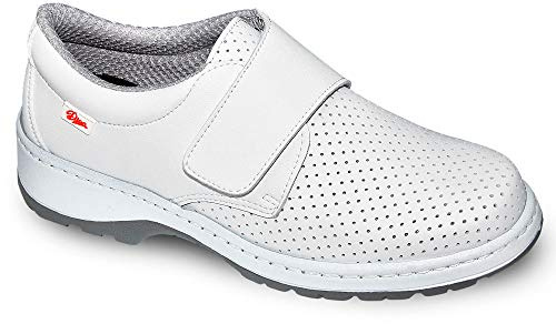 DIAN Milan-SCL picado Color Blanco Talla 38, Zapato de Trabajo Unisex Certificado CE EN ISO 20347 Marca