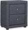 Homestyle4u 1751, Nachttisch Schwarz Grau Anthrazit Schlafzimmer Nachtschrank mit Schublade