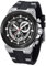 FIREFOX Maverick Sportuhr FFS300-102 Chronograph VR34A Herrenuhr Edelstahl Armbanduhr 10 ATM wasserdicht Silikonarmband mit Dornschließe Zifferblatt schwarz