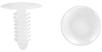 sourcing map 100Pcs Plástico 8mm Agujero Tornillo Cierre de Capó Remache Clip 100Pzas