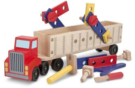 Melissa & Doug 12758 Riesenlaster-Bausatz aus Holz (24 Teile)