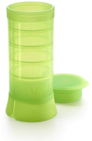 Lékué - Tubo Recipiente de Silicona para conservar/congelar Especies, Verde