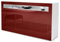 Vladon Sideboard Valencia, Made in Germany, Kommode mit 3 Türen und 1 offenem Fach, Weiß matt/Bordeaux Hochglanz (155 x 92 x 40 cm)