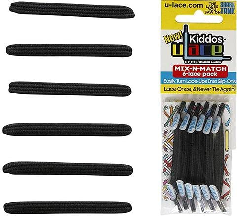 U-Lace Kiddos Elastische Schnürsenkel für Kinder von 3 bis 7 Jahren – 14 Farben erhältlich – Achtung: mindestens 2 Packungen für ein Paar Turnschuhe, Sorgfältig die ösen zählen!