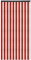 Arsvita, Tenda in ratina, Poliestere, Unistreifen Rot - Weiß, 100 x 220 cm