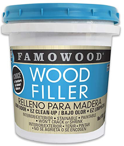FamoWood 40022118 Latex-Holzspachtel, Pint, Tanne/Ahorn, Kunststoff, cremefarben, Оne Расk