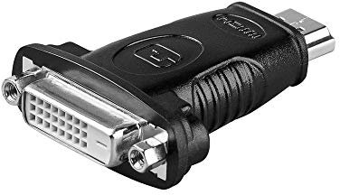 Wentronic A 323 (HDMI 19pin M/DVI-D 24+1pin F) - Adaptador para cable (19 HDMI M, DVI-D (24+1) F, Macho/hembra)