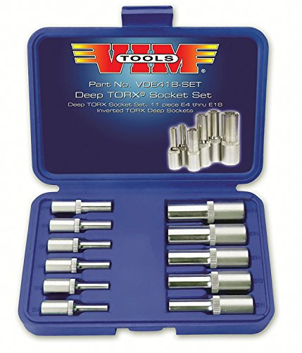 VIM Tools VDE418 11-Piece Deep Torx Socket Set