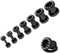 SoulCats Flesh Tunnel Straß Zirkonia Tunnels einzeln oder als Set, Größe: 8 mm;Farbe: Schwarz