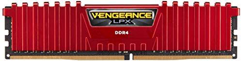 Corsair CMK16GX4M2A2666C16R Vengeance LPX 16 GB (2 X 8 GB) DDR4 2666 MHz C16 XMP 2.0 High Performance Desktop Memory Kit, Red