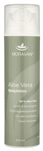 MORAVAN® Aloe Vera Bodylotion Clean Beauty | Beruhigend & Schützend | Feuchtigkeitsspendend | 200ml