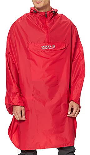 PRO-X Elements Unisex Paso Poncho, Rot, XL-XXL EU