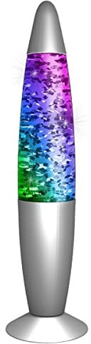 PartyFunLights - Tornado Lampe 24cm RGB Farbwechsel LED Twister Lava Lampe Glitter Nachtlicht Lampe USB 2.0 und Batteriebetrieben