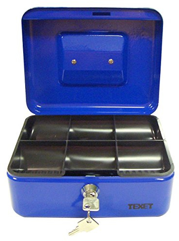 Wedo 77511 Geldkassette, 6 Fächer, blau, 77521