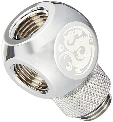 Bitspower G1/4 Zoll Q-Rotary Extender Fitting mit 3 G1/4 Zoll weiblichen Ports, drehbar, schwarz glitzernd