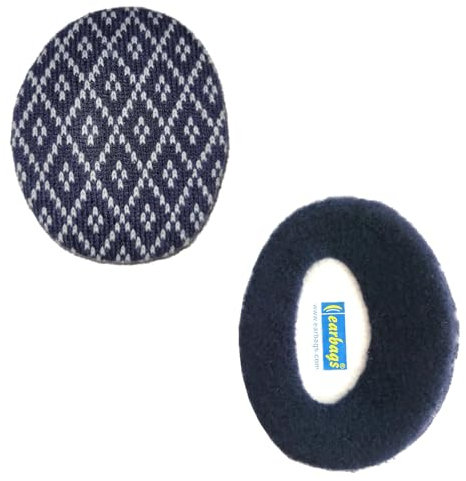 Earbags Ohrenwärmer Fashion, Jacquard blau, M