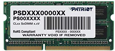 Patriot Signature 4GB DDR3 1600 MHz Arbeitsspeicher SODIMM Module (4 GB, 1 x 4 GB, DDR3, 1600 MHz, 204 - pin SODIMM) PSD34G1600L2S