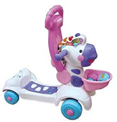 VTech - 112655 - Trottino Mon Zèbre Rigolo - Rose - Version FR