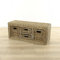 SIX Rattanbank Rattanbox Sitzbank Bank wäschebank Rattan Grau Braun 4X Schublade