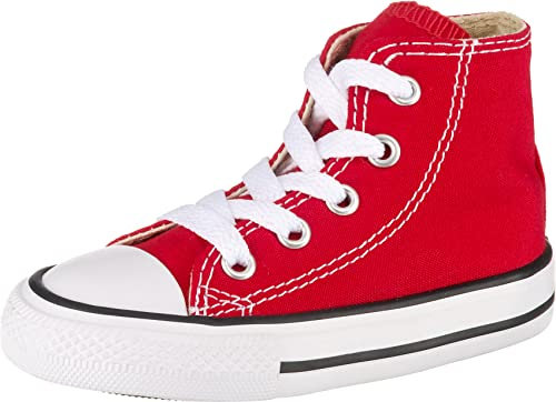 Converse All Star hi 7J232 - Bolso de tela para niños, color rojo, talla 24