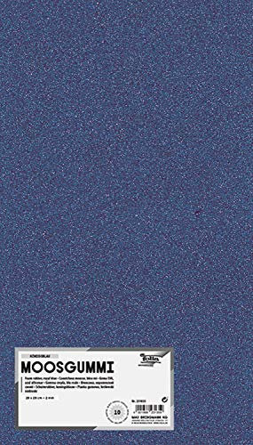 folia 231035 - Moosgummi, 2 mm, ca. 20 x 29 cm, 10 Bögen, königsblau - ideal für vielseitige Bastelarbeiten
