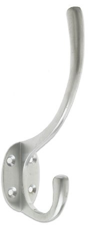ZAB80SC Victorian Hat and Coat Hook 5 Satin Chrome From The Door Handle Strore