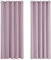 Deconovo Super Soft Thermal Insulated Blackout Curtains Eyelet Curtains Bedroom 66 x 72 Inch Pink Lavender 2 Panels