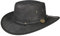 Scippis Herren Leather Hat 'Springbrook' Cowboy-Hut, Schwarz, 6 7/8-7