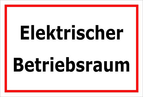 Melis-Folienwerkstatt Aufkleber – Elektrischer Betriebsraum - 30x20cm – S00070-136-B -20 VAR