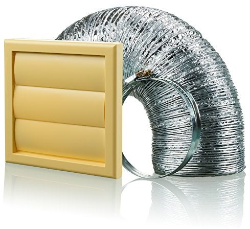 Cooker Hood Wall Ventilation Duct Gravity Flap Shutter Vent Kit Bathroom Fan or Kitchen Hob Extractor (6 inch Cotswold Stone)