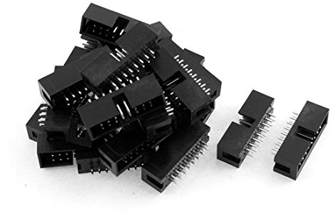 Sourcingmap 24pcs 2x8 16-Pin Straight Box Header Connector IDC Male Sockets 2.54mm