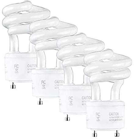 sleeklighting 13 Watt T2 Spiral CFL Leuchtmittel 2700 K 700lm GU24 Sockel – 4 Pack