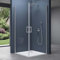 doporro Box Doccia 90x80x195cm, Cabina Doccia Angolare con Doppia Porta Battente Meccanismo Alza/Abbassa Vetro di Sicurezza ESG Vetro Trasparente Ravenna24K