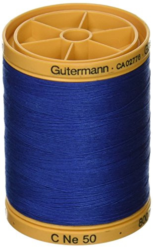 Gutermann Natural Cotton Thread Solids 876yd, Royal Blue