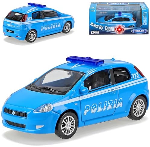 Welly FIAT Grande Punto Polizia 1/43 Modellauto Modell Auto