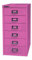 BISLEY MultiDrawer, 29er Serie, DIN A4, 6 Schubladen, Metall, 601 Pink, 38 x 27.9 x 59 cm