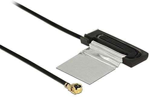 DELOCK Antenne WLAN MHF/U.FL-LP-068 kompatibler Stecker 802.11 ac/a/h/b/g/n CCD 1 dBi 134 mm intern