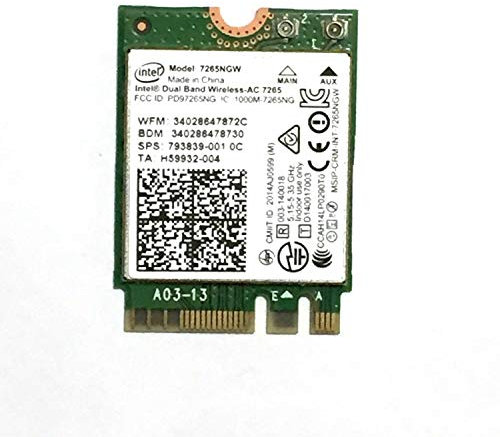 Intel 7265.NGWWB.W Dualband-Wireless-AC-Netzwerkadapter, Mehrfarbig